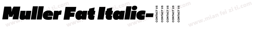 Muller Fat Italic字体转换